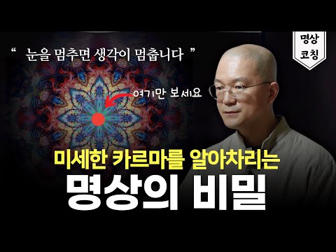 생각, 감정에 끌려가지 않는 상태를 만드는 마음멈춤명상 (ft. 명상실습)