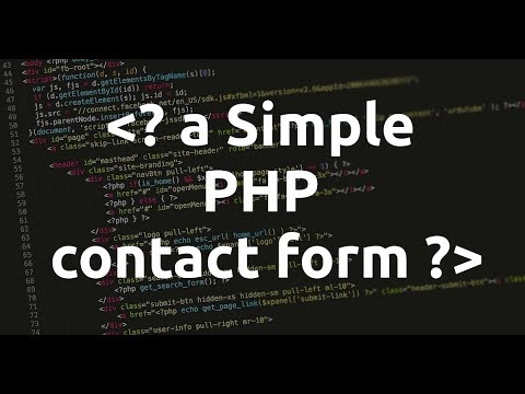 How to create a simple email contact form in PHP