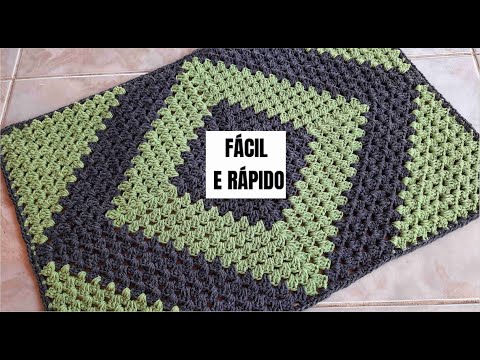 TAPETE DE CROCHÊ PATCHWORK FÁCIL