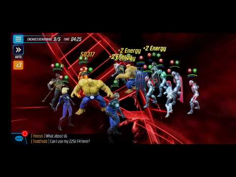 AW Offense - 242k Fantastic 4 vs 240k MarauderTron - Marvel Strike Force