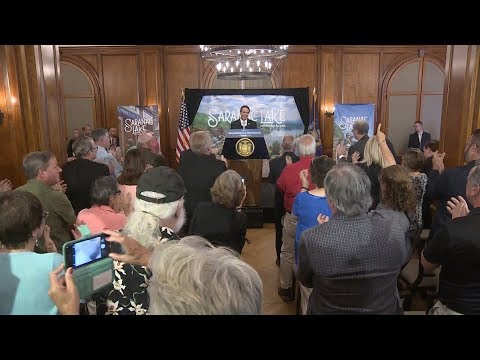 Governor Cuomo Makes an Announcement at Hotel Saranac