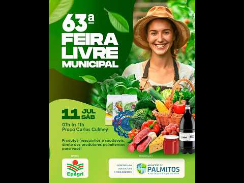63º Feira Livre na Praça Carlos Culmey: Tradição, Sabor e Produtos Frescos em Palmitos