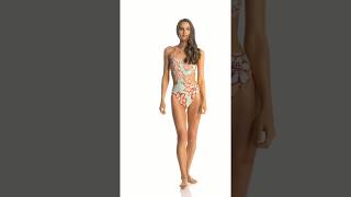 Download lagu Bikini Lab Desert Petals High Leg One Piece Swimsuit | SwimOutlet.com mp3