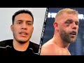 DAVID BENAVIDEZ REACTS TO CANELO BREAKING BILLY JOE SAUNDERS FACE; COMMENTS IF HE QUIT IN FIGHT