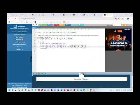 Linguaggio C  array e funzioni