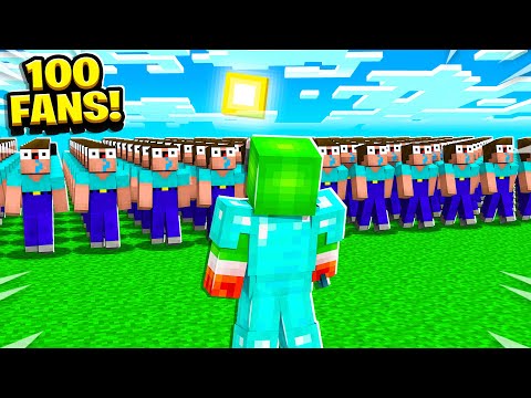 I Challenged 100 FANS To BATTLE In MINECRAFT!