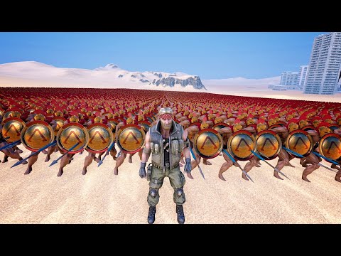 Spartans Save Chuck Norris From 10,000 Heavy Knights | Ultimate Epic Battle Simulator | UEBS