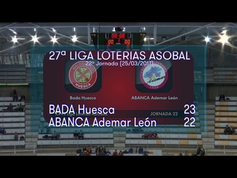 LIGA LOTERIAS ASOBAL J22 BADA Huesca - ABANCA Ademar León 23 - 22