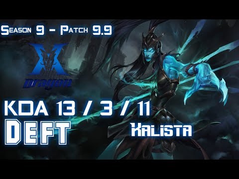 KZ Deft KALISTA vs DRAVEN ADC - Patch 9.9 KR Ranked
