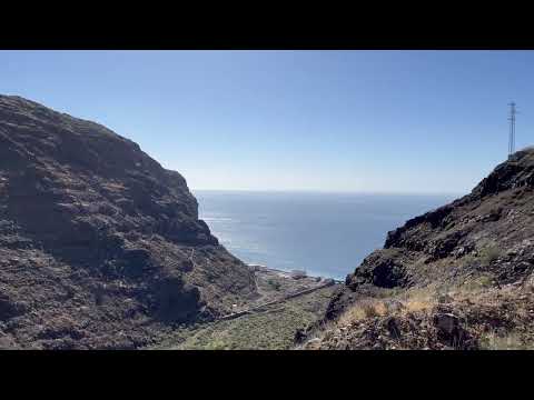 ‎⁨🇪🇸🇮🇨 Cycling uphill from Playa La Rajita in La Gomera, Canary islands, Spain
