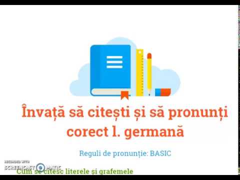 Școala de Germană online - Die Aussprache der deutschen Sprache / Pronunția l. germane