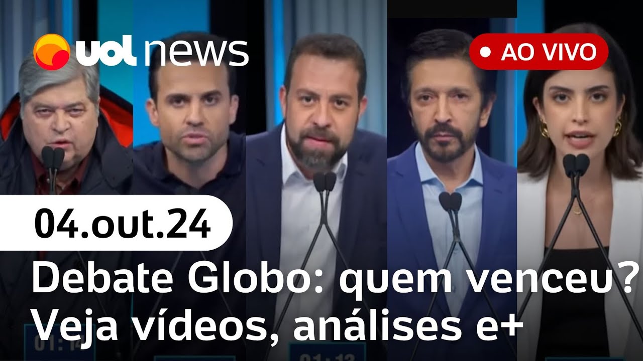 Debate Globo: Quem ganhou o debate em SP? vídeos, análises, como foi último embate e mais | UOL News
