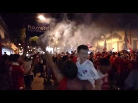 "Festejos Independiente Campeón Copa Sudamericana Cañada de Gomez" Barra: La Barra del Rojo • Club: Independiente