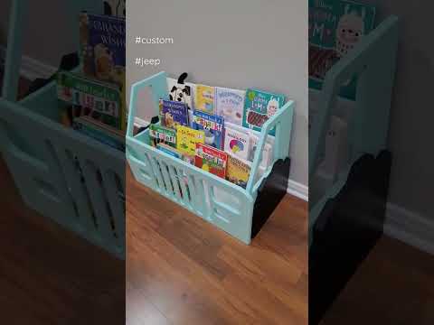 Custom Bookshelf for Kids Room #jeep #custommade #babyboy @hattiehoustondesigns