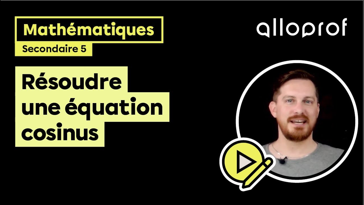 Résoudre une équation cosinus - Exemple