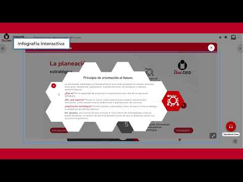 Navegación dentro de la asignatura o curso