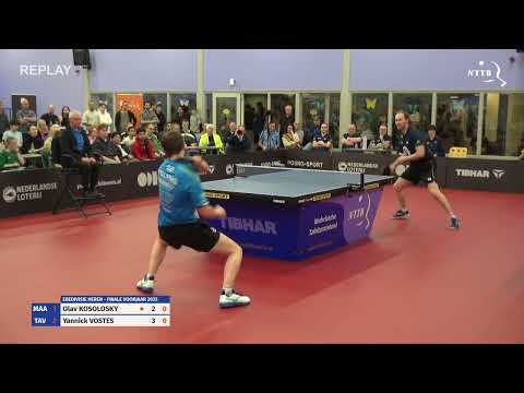 Finale eredivisie heren VJ25: Olav Kosolosky vs Yannick Vostes