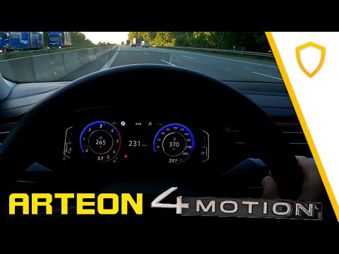 VW Arteon Shooting Brake 2.0 TDI 4Motion (2021) - Top Speed Drive on German Autobahn - POV