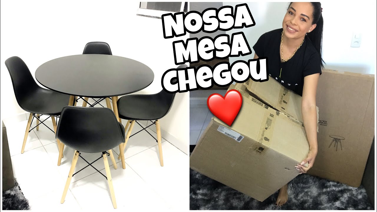 Watch Mesa Eames Eiffel | MONTEI A MESA SOZINHA 😌😅 | Unboxing Comprei na Magalu Now Mesa Eames Eiffel | MONTEI A MESA SOZINHA 😌😅 | Unboxing Comprei na Magalu