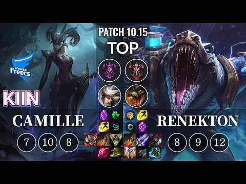 AF Kiin Camille vs Renekton Top - KR Patch 10.15
