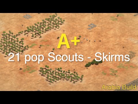 Interactive Build Order Guide | 21 Pop Scouts - Skirms [A+ Demonstration]