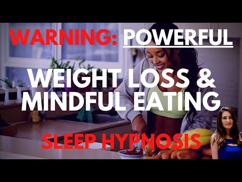POWERFUL Sleep Hypnosis for WEIGHT LOSS & Mindful Eating (3 Hours Long)
