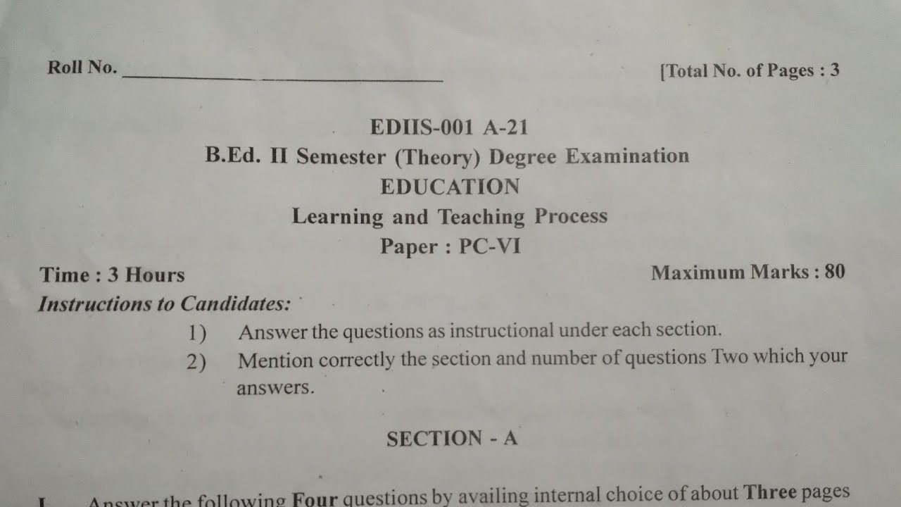 Watch video B. Ed 2nd Semester model question paper 28/7/2021 pc-6 pc-7 pc-8 pc-9 Now B. Ed 2nd Semester model question paper 28/7/2021 pc-6 pc-7 pc-8 pc-9
