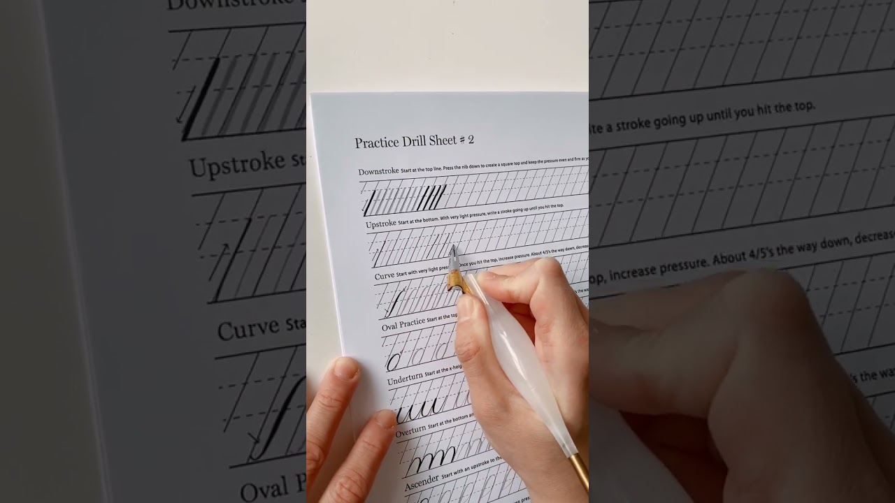 Want free calligraphy practice worksheets? #shorts #calligraphy