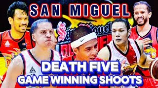 San Miguel Beermen | DEATH FIVE | Games Winning Shoots off all time..