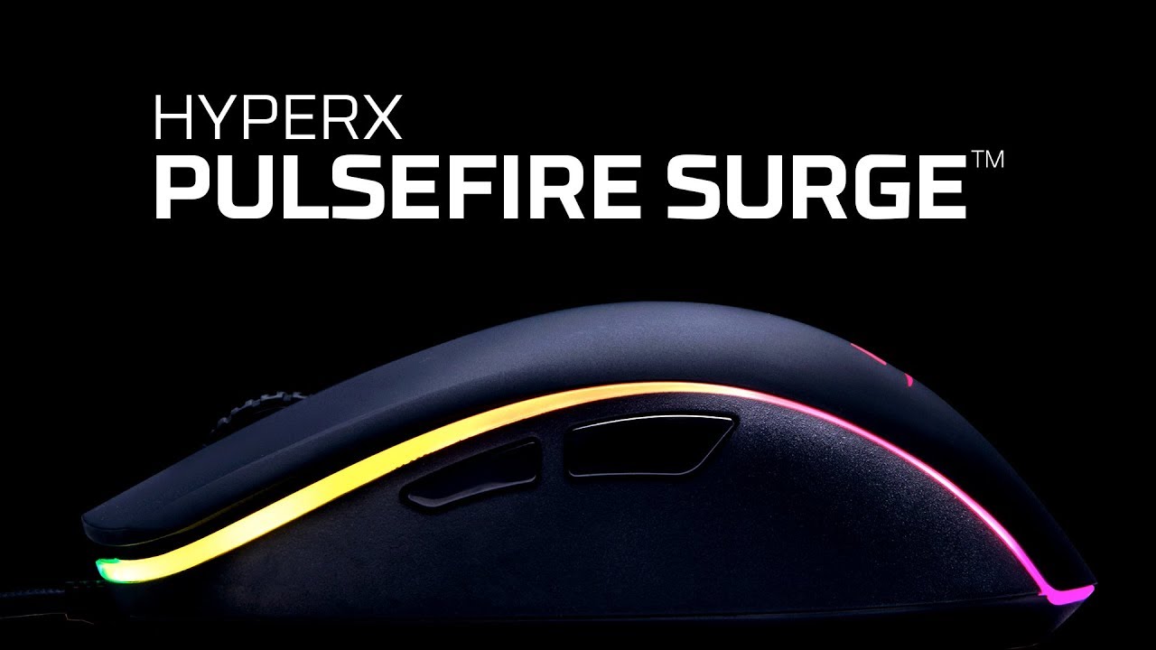 Ігрова комп'ютерна миша HyperX Pulsefire Surge RGB (Black) HX-MC002B/EE video preview