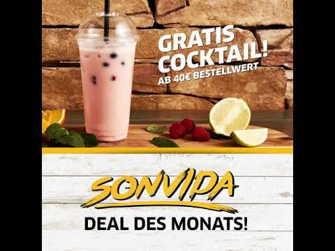 MalVida Deal des Monats. Ab 40,00 Euro erhältst du einen Cocktail Deiner Wahl gratis dazu und bei 60,00 Euro sogar 2. SonVida Bringts - dein Lieferservice in Detmold und Sassenberg