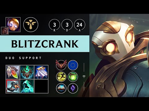 Blitzcrank Support vs Rakan - EUW Grandmaster Patch 25.19