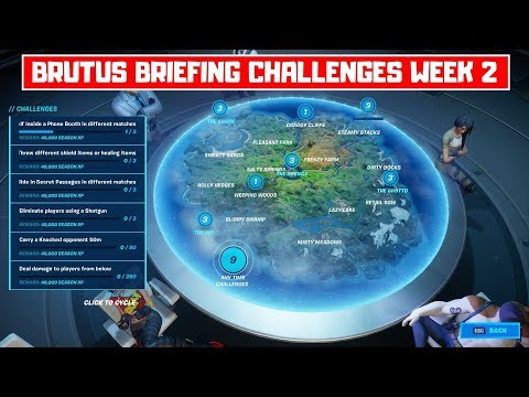All Brutus Briefing Week 2 Challenges Guide! - Fortnite Chapter 2 Season 2