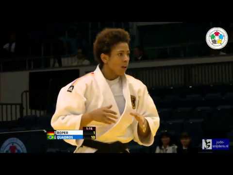 Judo 2014 Grand Prix Dusseldorf: Roper (GER) - Quadros (BRA) [-57kg] bronze