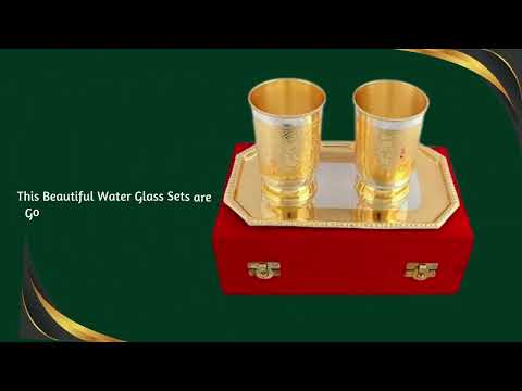 Water Glass And Tray Gift Set