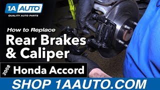How to Replace Rear Brakes and Caliper 08-17 Honda Accord