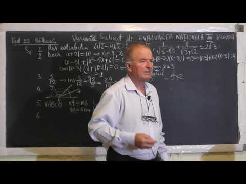 1/3 1539 Clasa 8 Varianta Evaluarea Nationala: Proprietatile modulului Functii trigonometrice etc