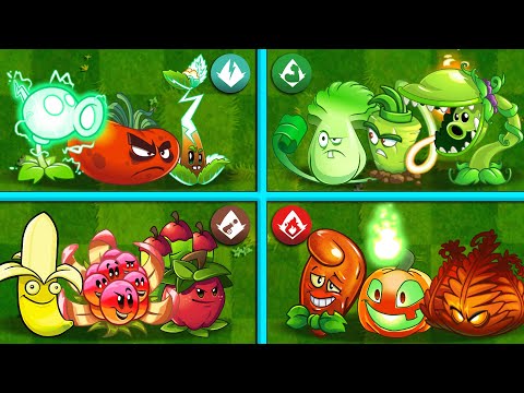 Random 4 Team Plants Battlez - Who Will Win? - PvZ 2 Gameplay