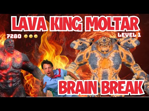 The Lava King Moltar 🧌 |🔥🌋 FLOOR IS LAVA 🔥🌋 | Kids Workout Brain Break