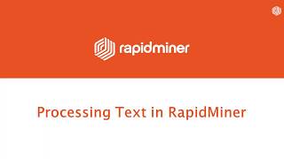 Processing Text and Document Objects | RapidMiner