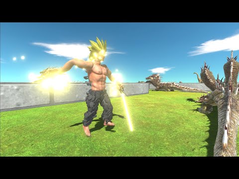 GOKU VS SAITAMA DEATHRUN ! (GOKU DESTROYED DEATHRUN) - Animal Revolt Battle Simulator