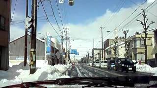 preview picture of video 'Snow road 2011 at FUKUI city.'