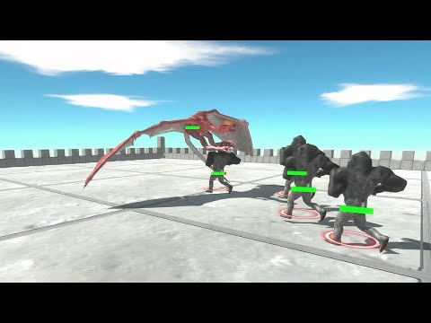WYVERN on Sky Tower vs Mutant Primates ALL UNITS - Animal Revolt Battle Simulator