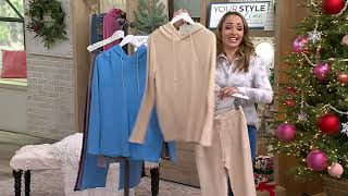 AnyBody Lounge Waffle Knit Straight Leg Pant on QVC