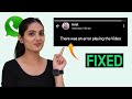 Fix There was an error playing the video In WhatsApp status | WhatsApp Status Problem Fix 2022