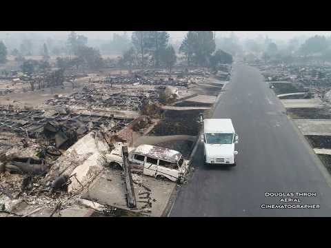 Incredibly Eerie Footage Shows USPS Driver Making Deliveries To California Neighborhood Destroyed By Fires