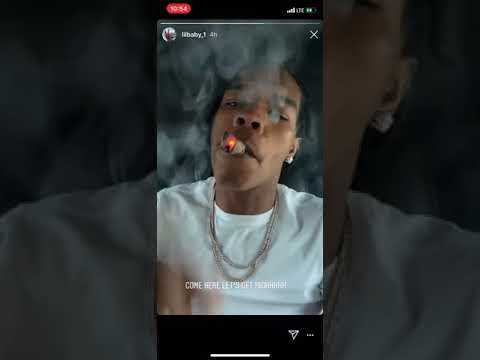 Lil Baby Smoking Big Blunt Instagram Story July 28, 2020