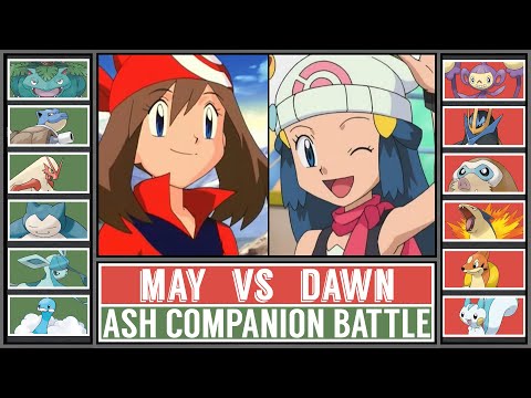 MAY vs DAWN | Ash Companion Battle