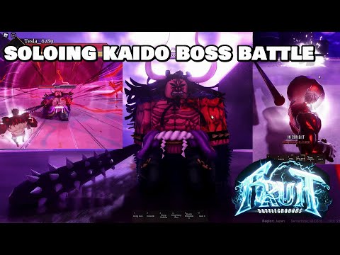[FRUIT BATTLEGROUNDS] SOLOING KAIDO BOSS BATTLE!! #roblox #update #anime #onepiece