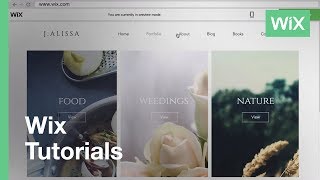 Website - WiX - Adding a Menu